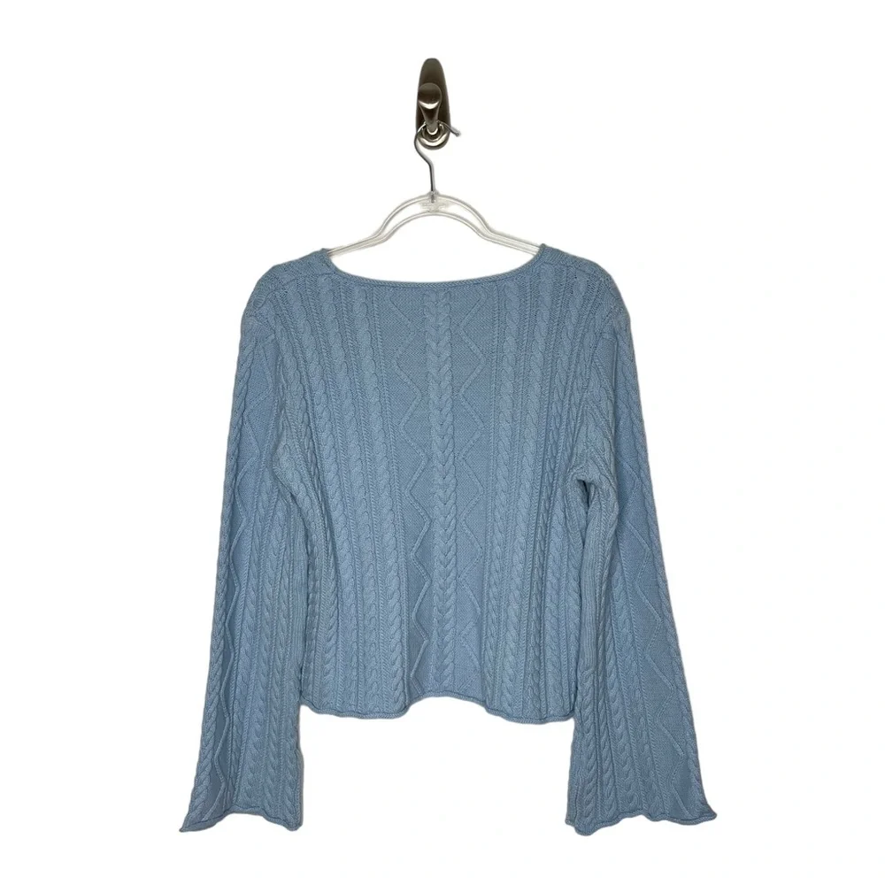 Callahan | Cassidy Cable Knit Sweater in Sky Blue Small